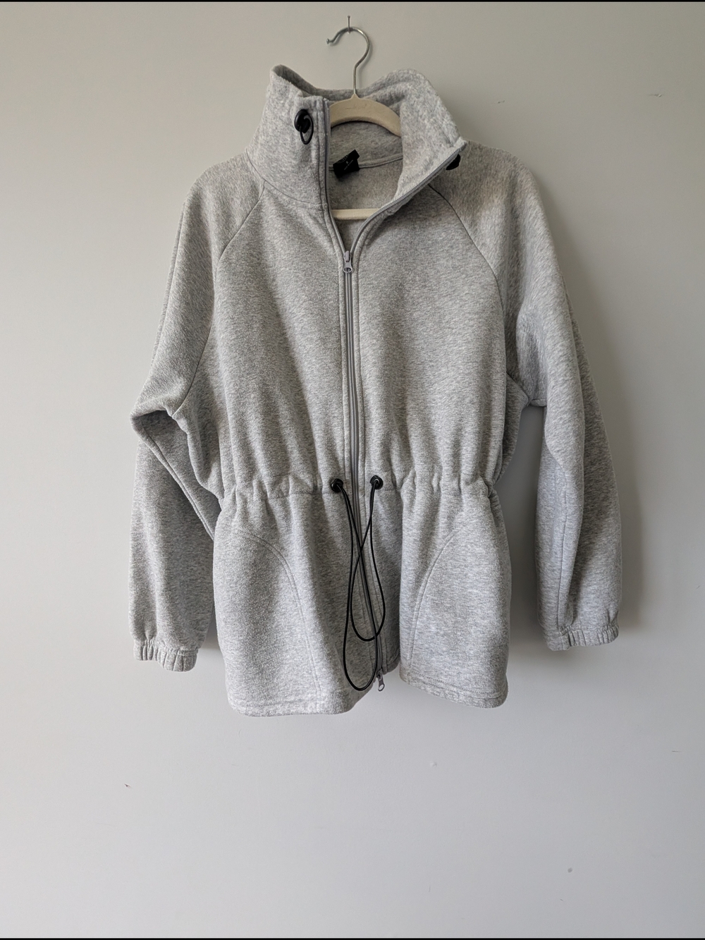PacSun Women's S Light Gray Zipfront Jacket Fleece